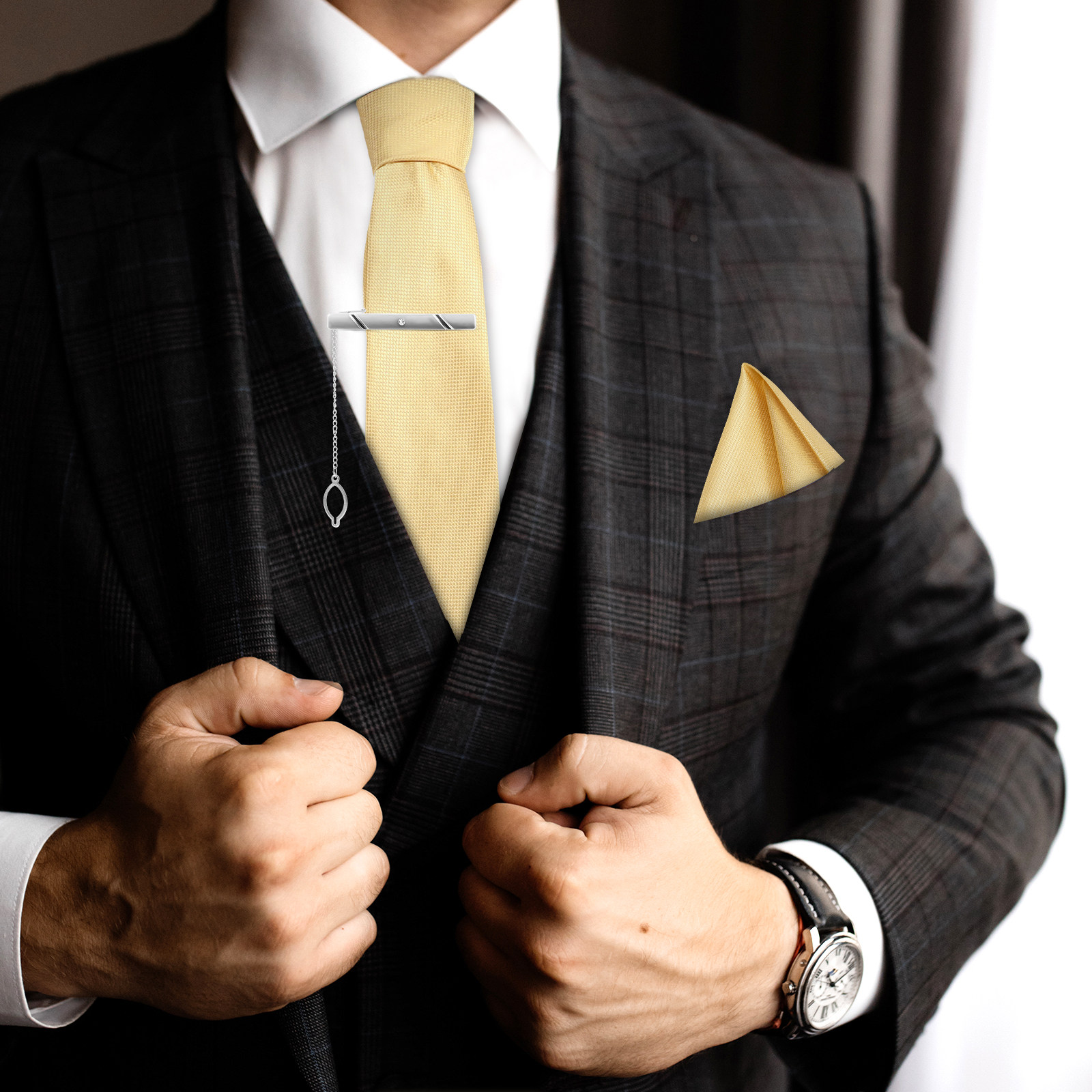 5 pcs Tie Set: Necktie Pocket  - Pocket Square Set 评论和价格