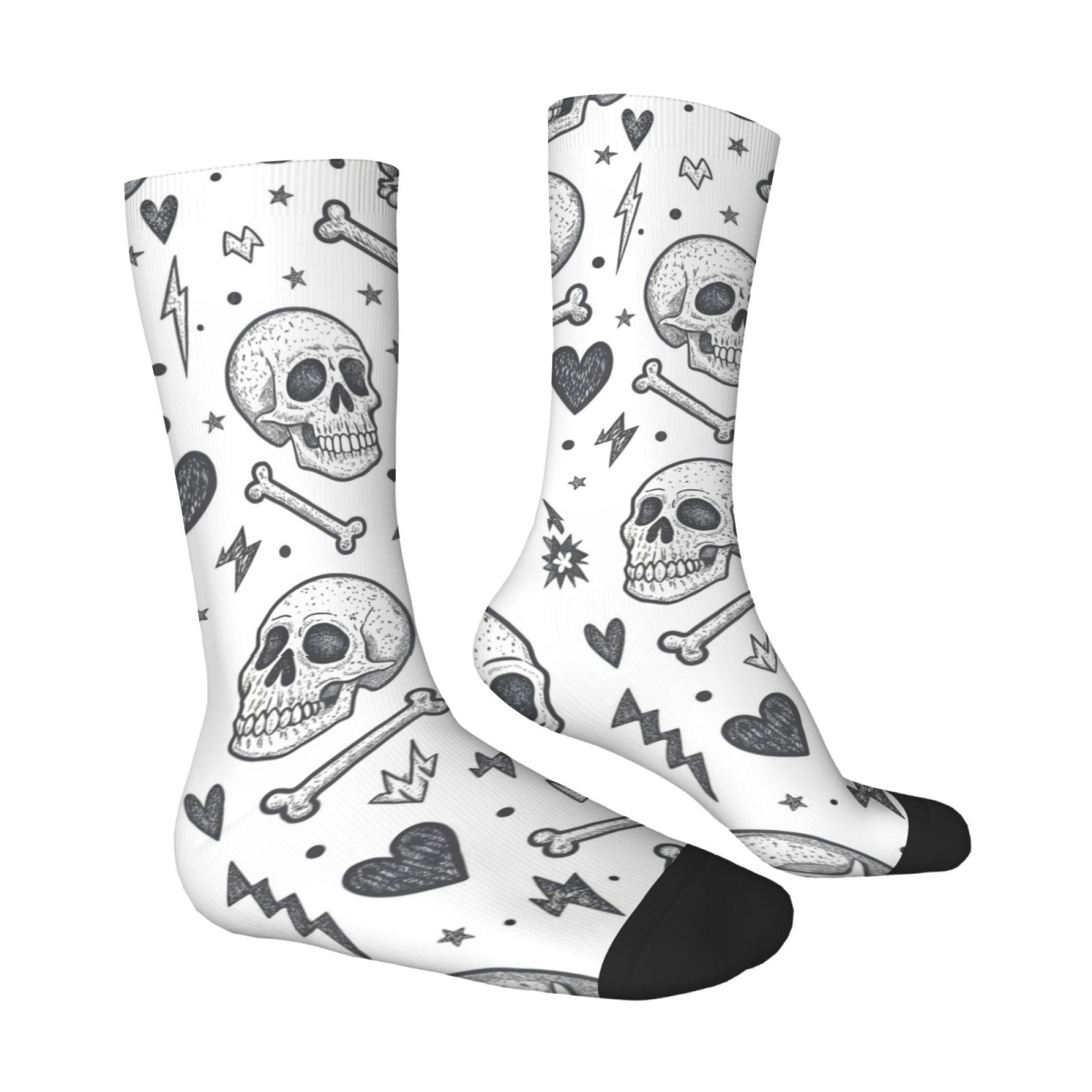 Black White Punk Skull Hand-dr - Men'S Gothic Formal Wear 评论和价格