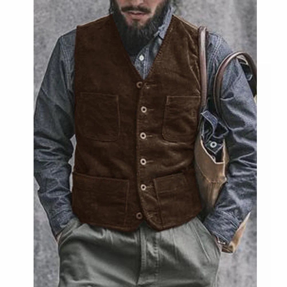 Corduroy Male Vest Suit for Me - Men'S Gothic Formal Wear 评论和价格