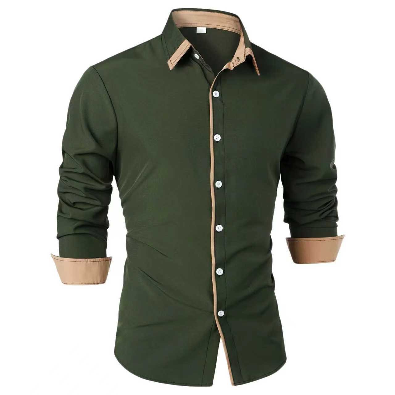 New European Mens Shirt Slim F - Men Formal Wear Top 评论和价格