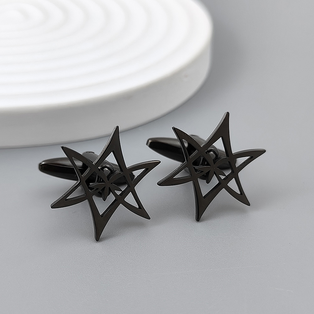 Hexagonal star gold-plated cuf - Men'S Gothic Formal Wear 评论和价格
