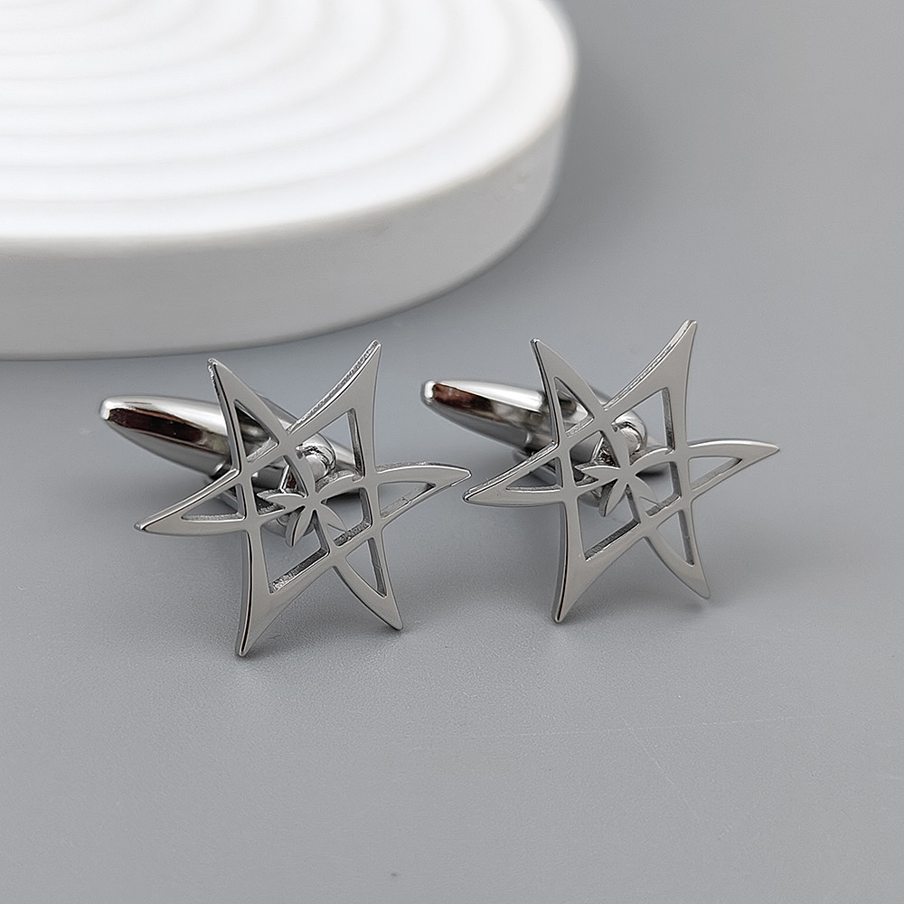 Hexagonal star gold-plated cuf - Men'S Gothic Formal Wear 评论和价格