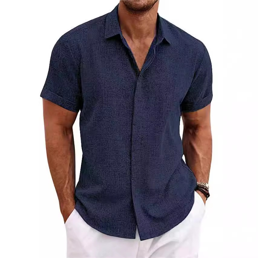 Men's Fashion Casual Solid Col - Men Formal Wear Top 评论和价格