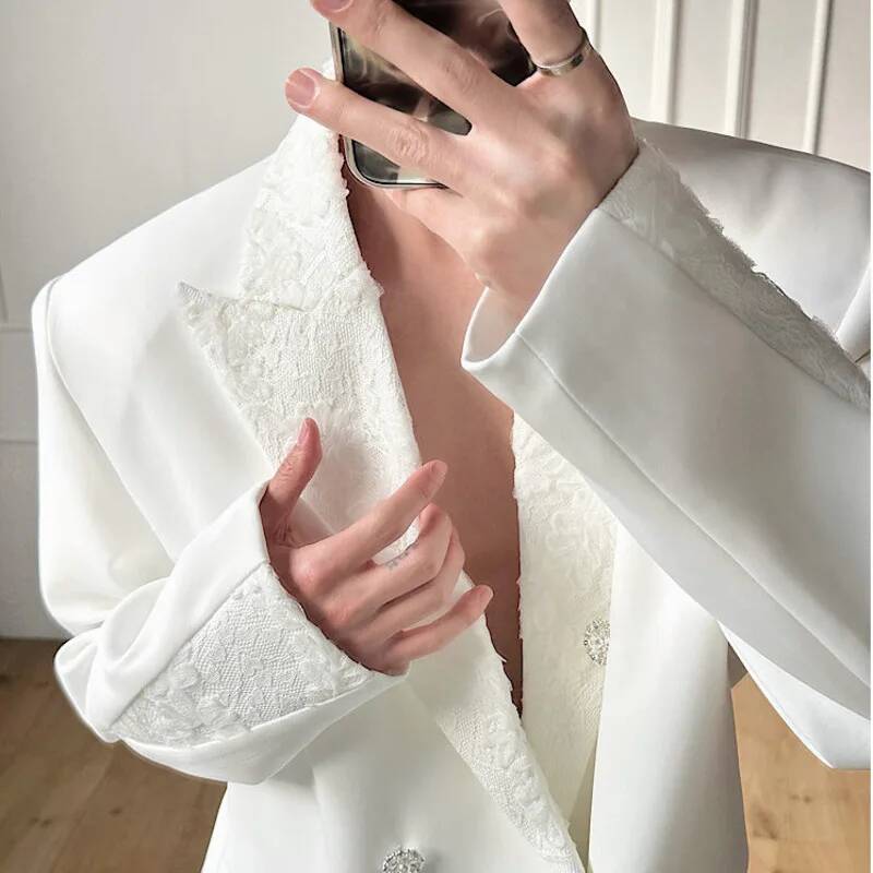 Blazer Luxury Men's Lace Lapel - Men'S Gothic Formal Wear 评论和价格