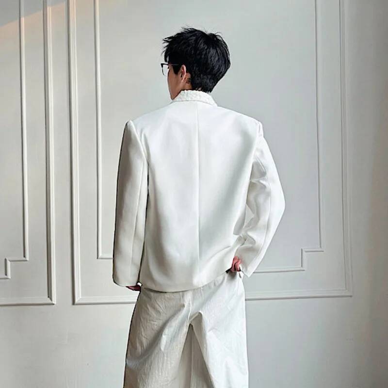 Blazer Luxury Men's Lace Lapel - Men'S Gothic Formal Wear 评论和价格
