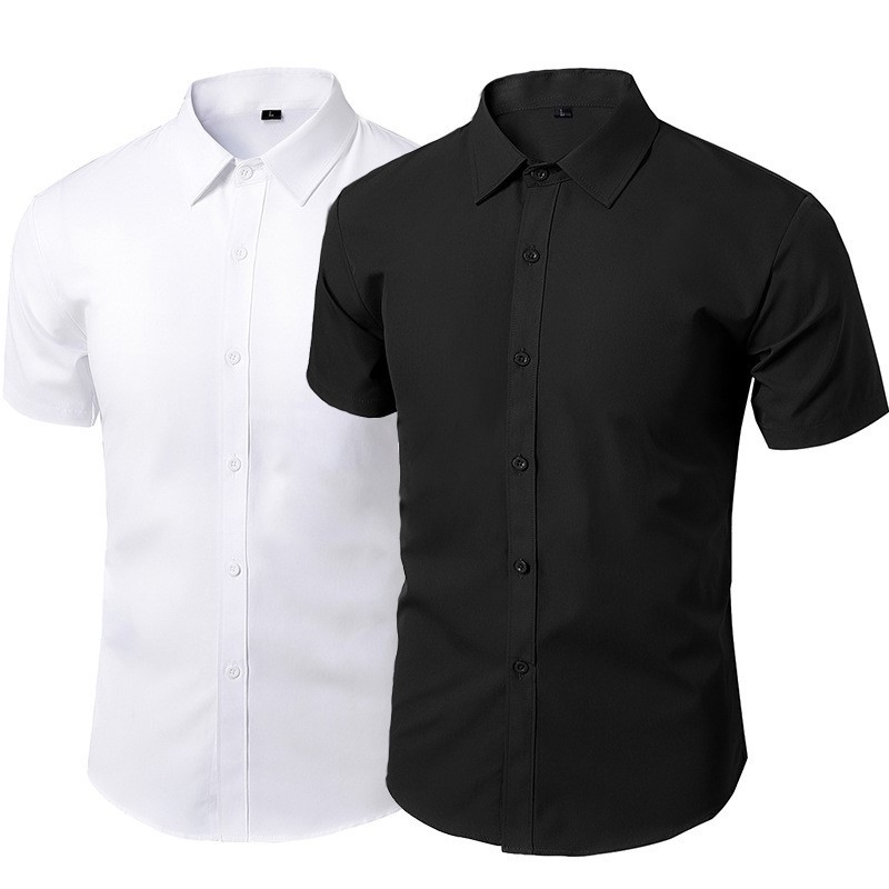 Black Cotton Formal Dress Shir - Men Formal Wear All Black 评论和价格