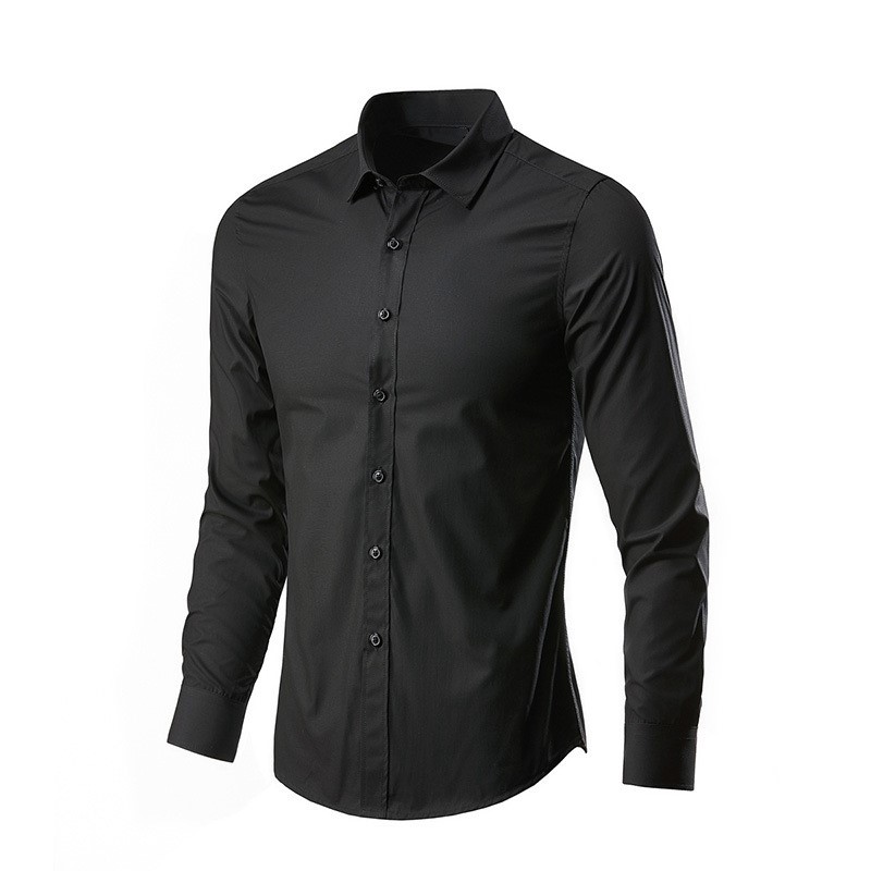 Black Cotton Formal Dress Shir - Men Formal Wear All Black 评论和价格