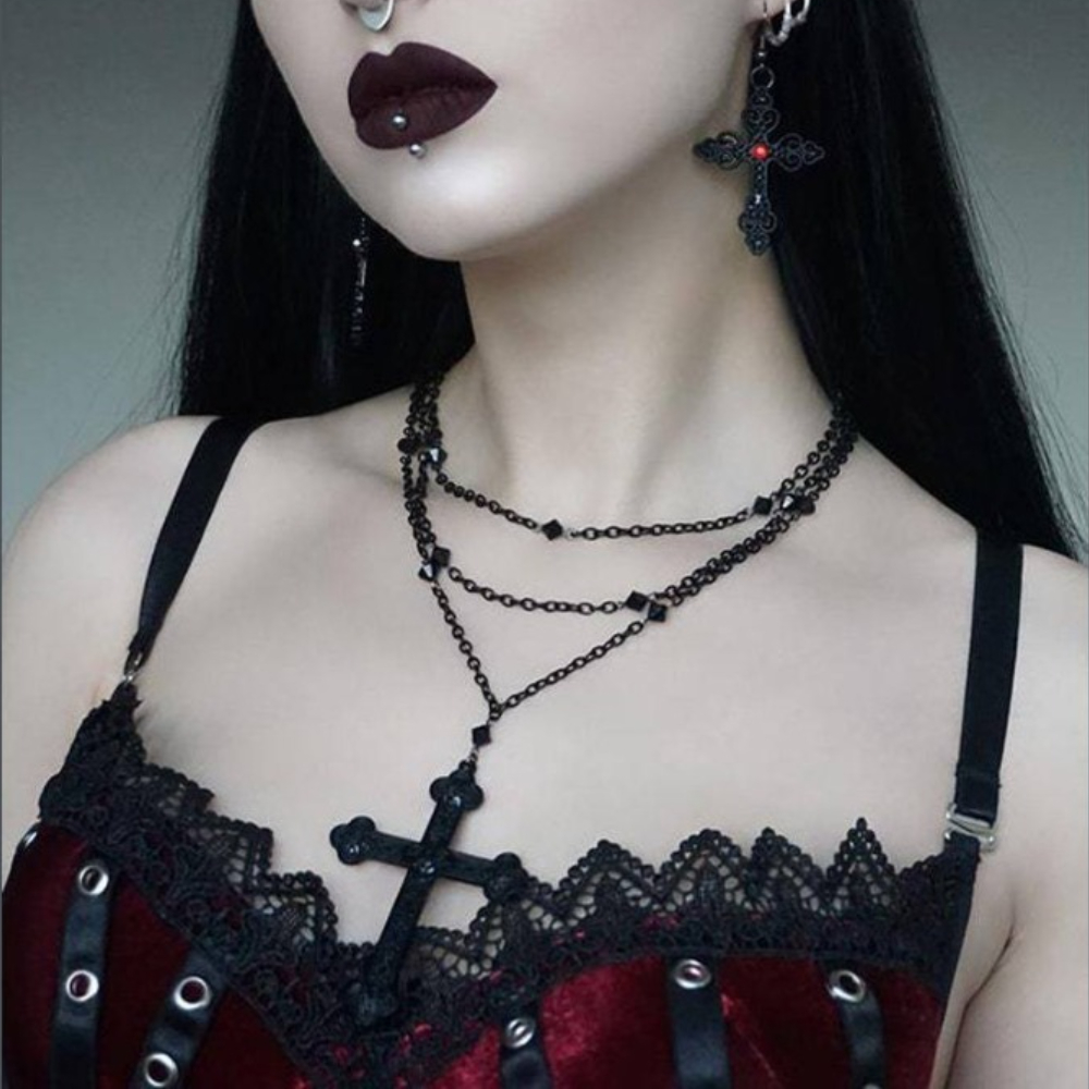 Trendy Gothic Black Engrave Pa - Men'S Gothic Formal Wear 评论和价格