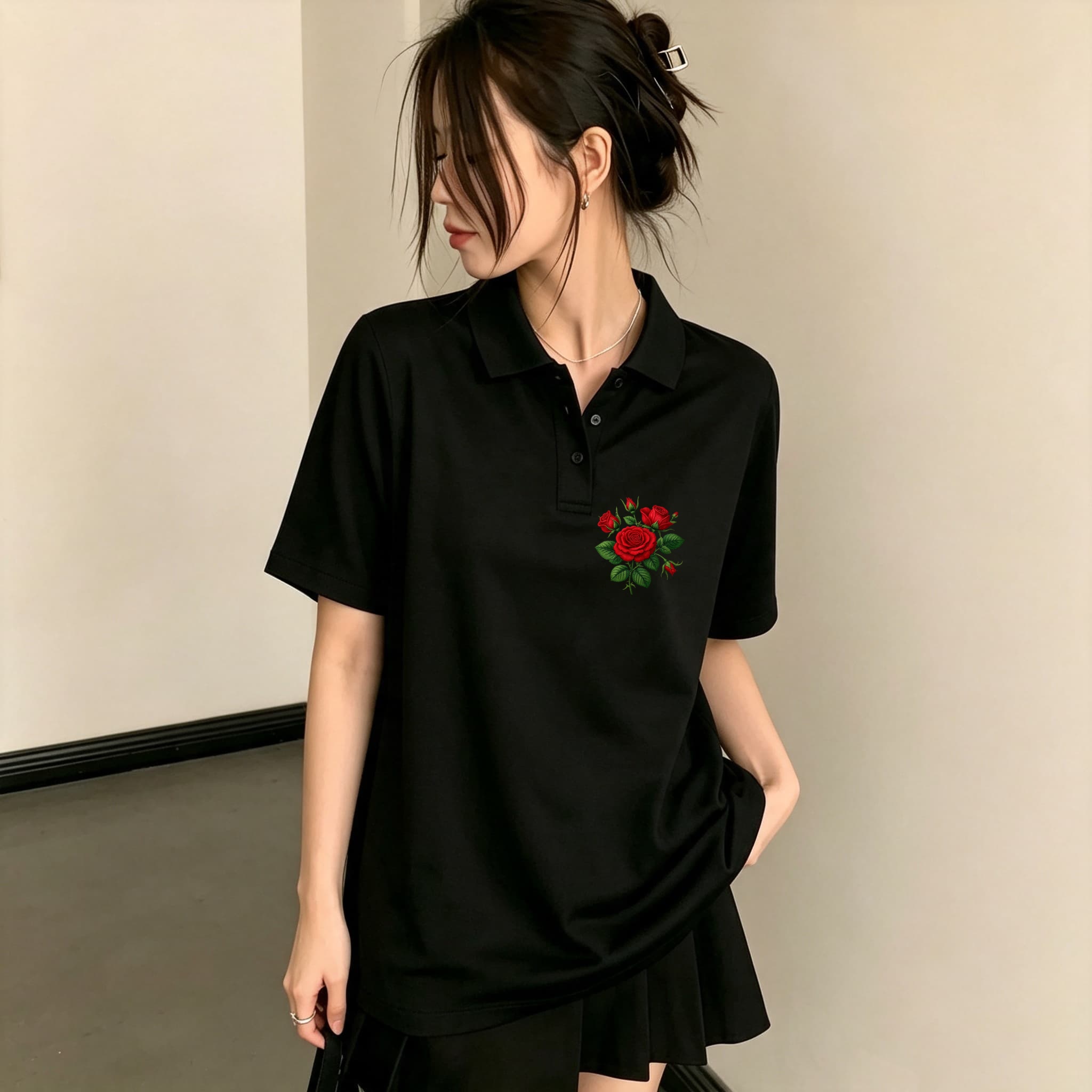 All-match Casual Black Polo Bl - Men Formal Wear All Black 评论和价格